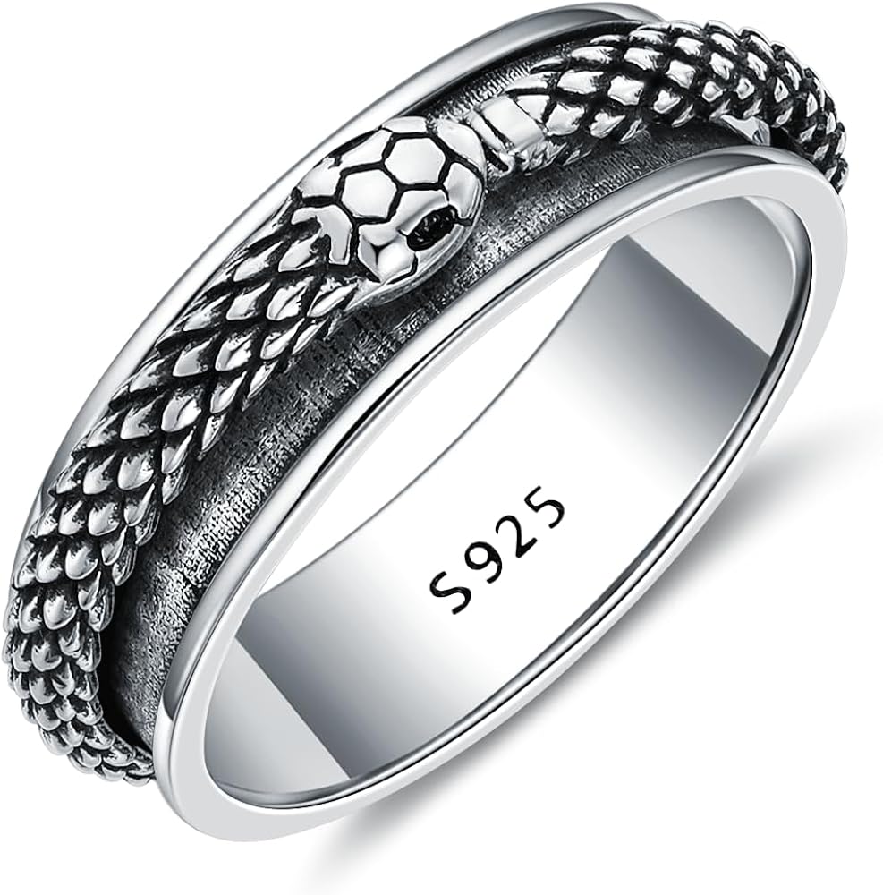 Lattd Snake Ouroboros Spinner Ring 925 Sterling Silver Unique