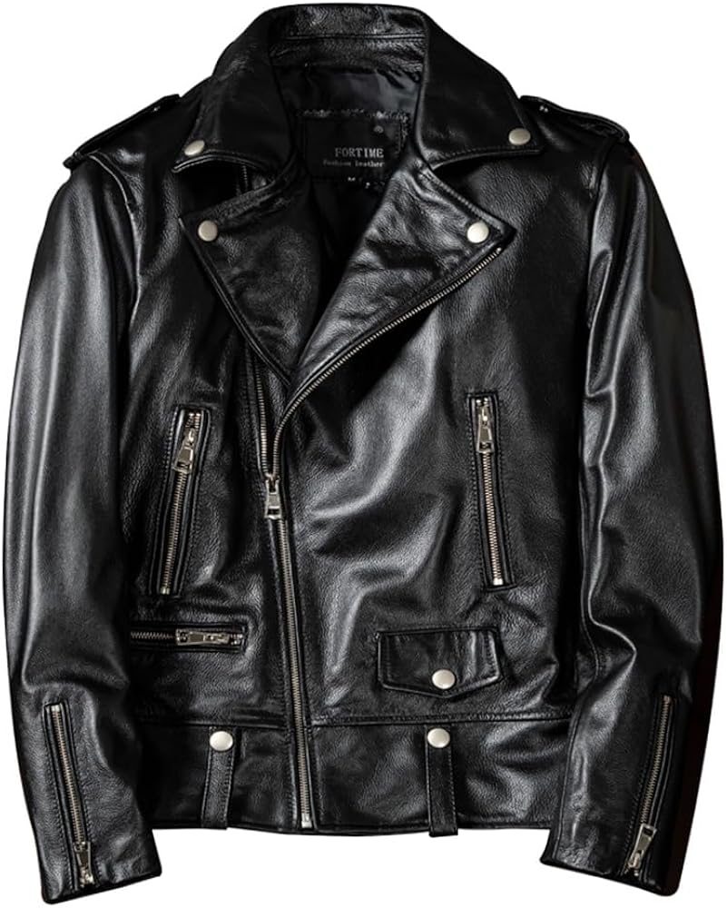 Amazon | [VIIBOY] 革ジャン 本革 本革ジャケット ライダース