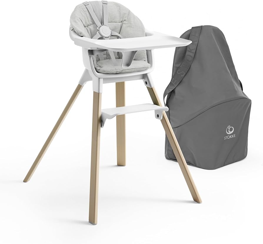 Amazon.com : Stokke Clikk High Chair (White) with Clikk Cushion