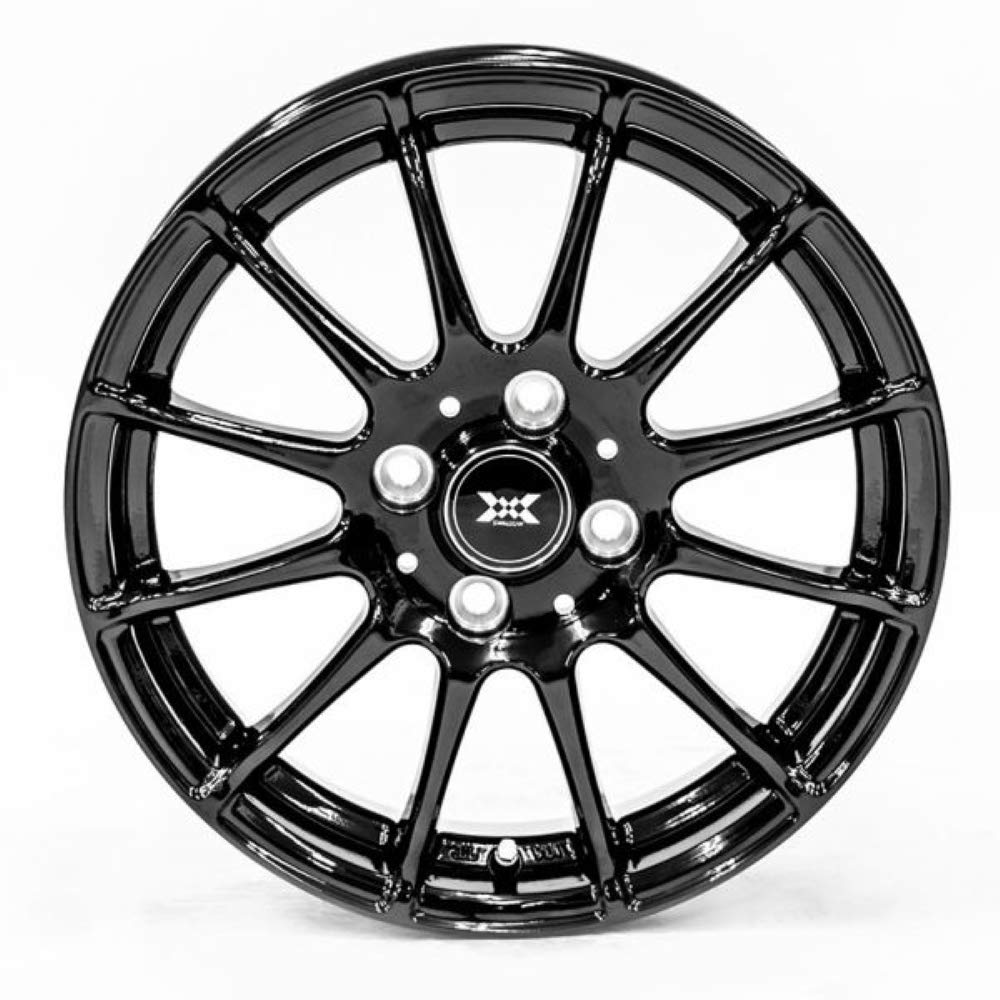 14インチ ブラックホイールセット 5スポーク 14インチ ダークグレー 5