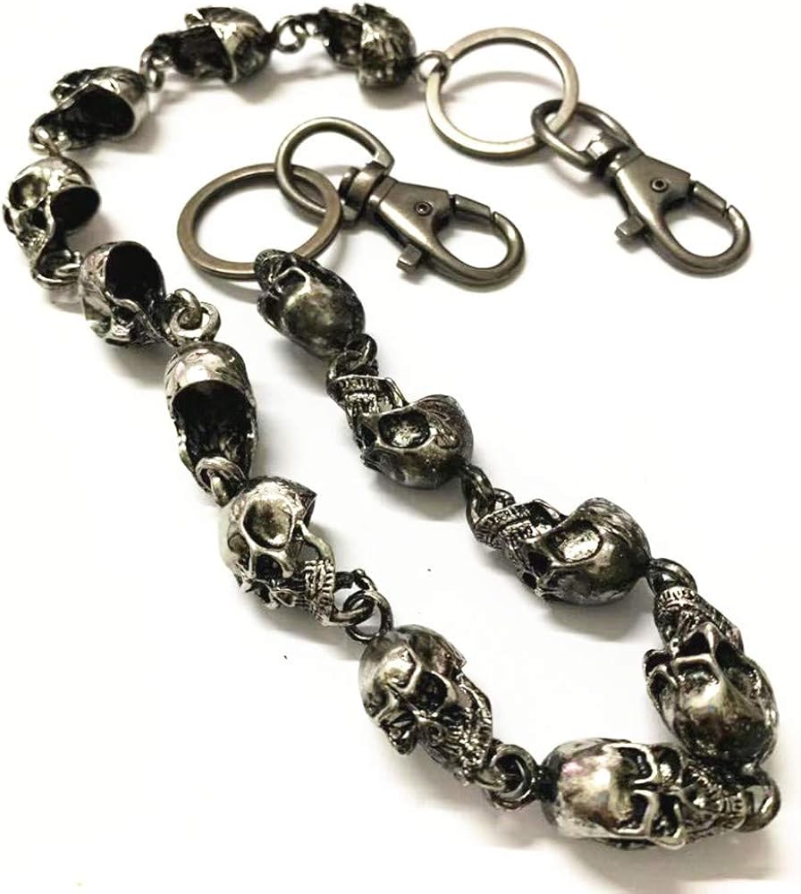 Men Wallet Chain Punk Heavy Skull Strong Key Jeans Pant Chain at