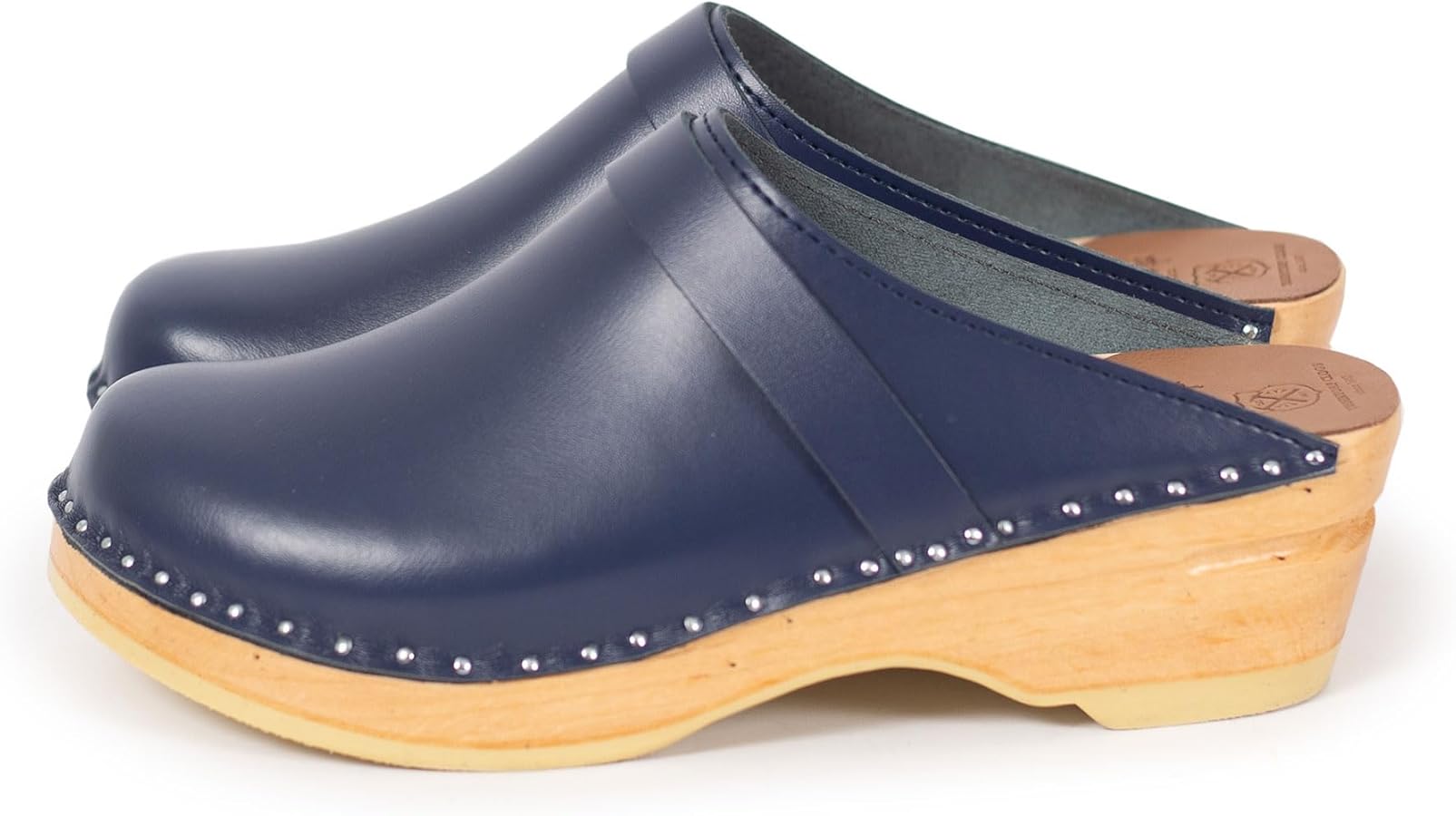 Troentorp Clogs, Bastad Da Vinci Slip On Closed Toe Blue Leather