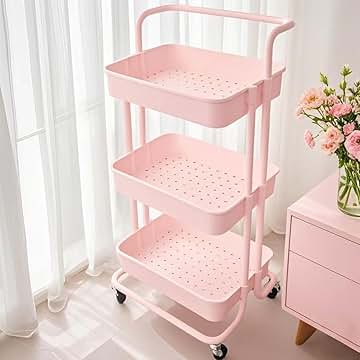 ボビーワゴン 3段3トレー ピンク 新商品 ボビーワゴン 2025年数量限定