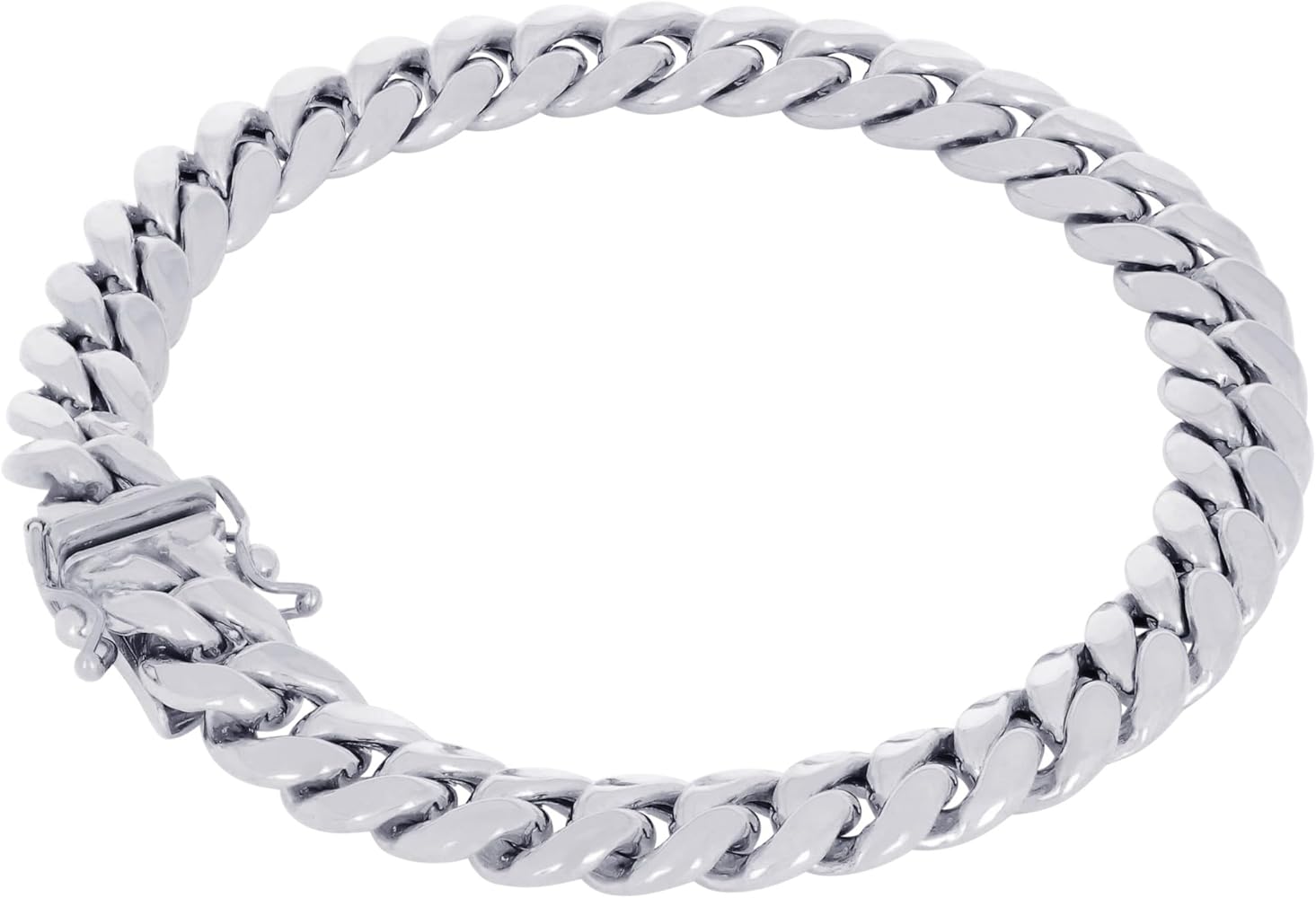 Amazon.com: Nuragold 10K Real White Gold Miami Cuban Link 7.5mm