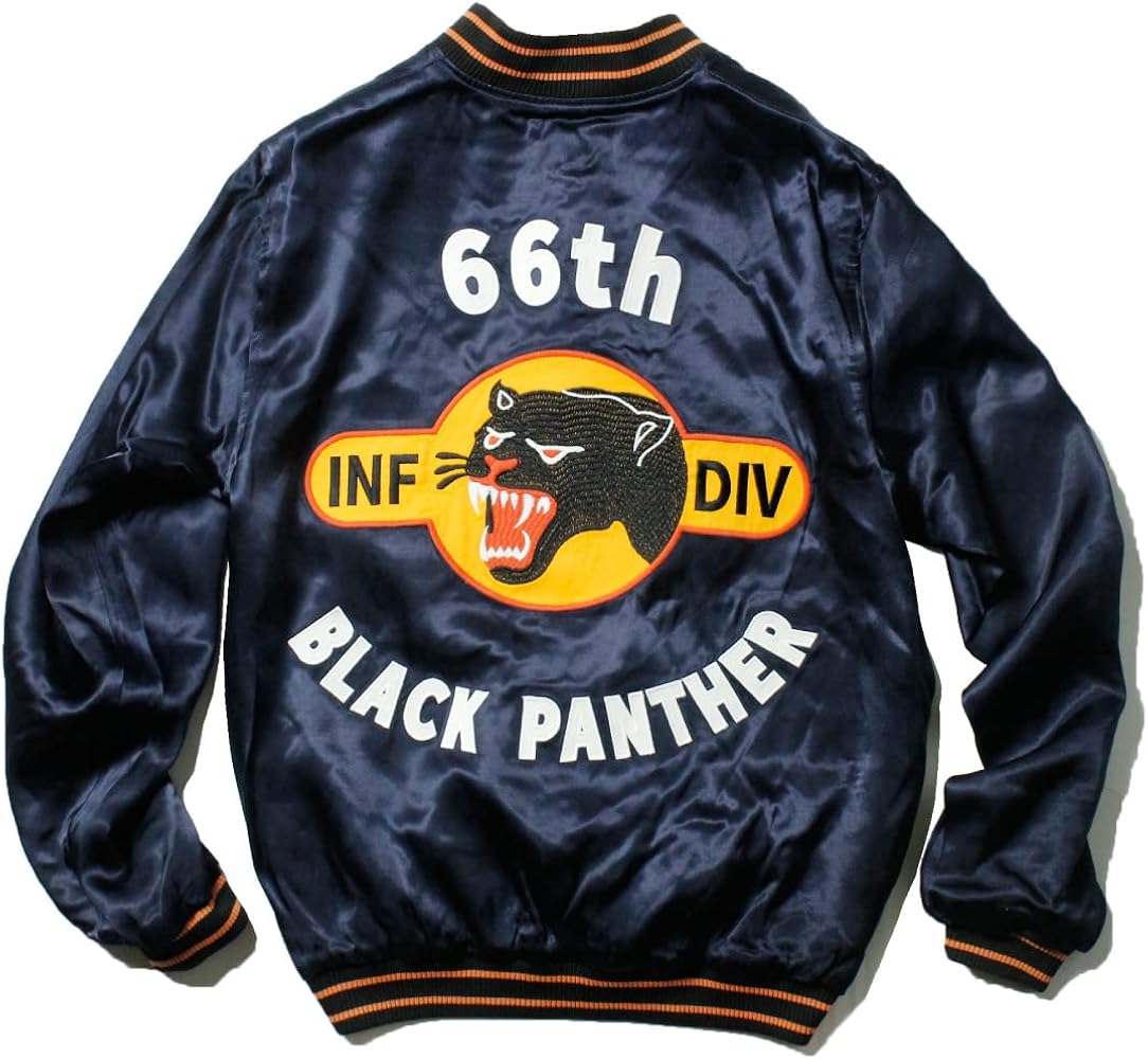 Amazon | [ヒューストン] RAYON AWARD JACKET（BLACK PANTHER