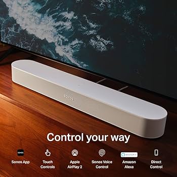 Amazon.com: Sonos Beam Gen 2 - White - Soundbar with Dolby Atmos