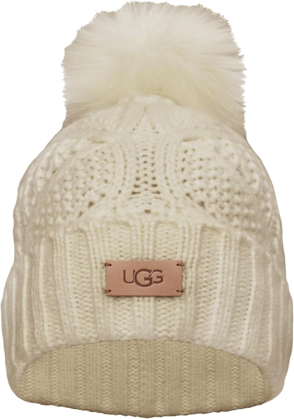 UGG Women's Cable Beanie with Pom, Black, One Size : Amazon.ca