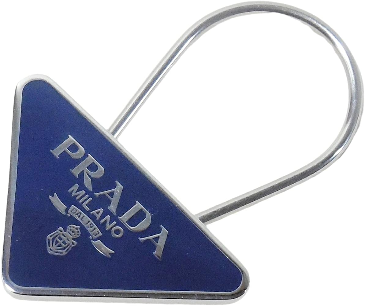 Amazon.co.jp: [プラダ] キーリング トライアングルロゴ ブルー 2PS395