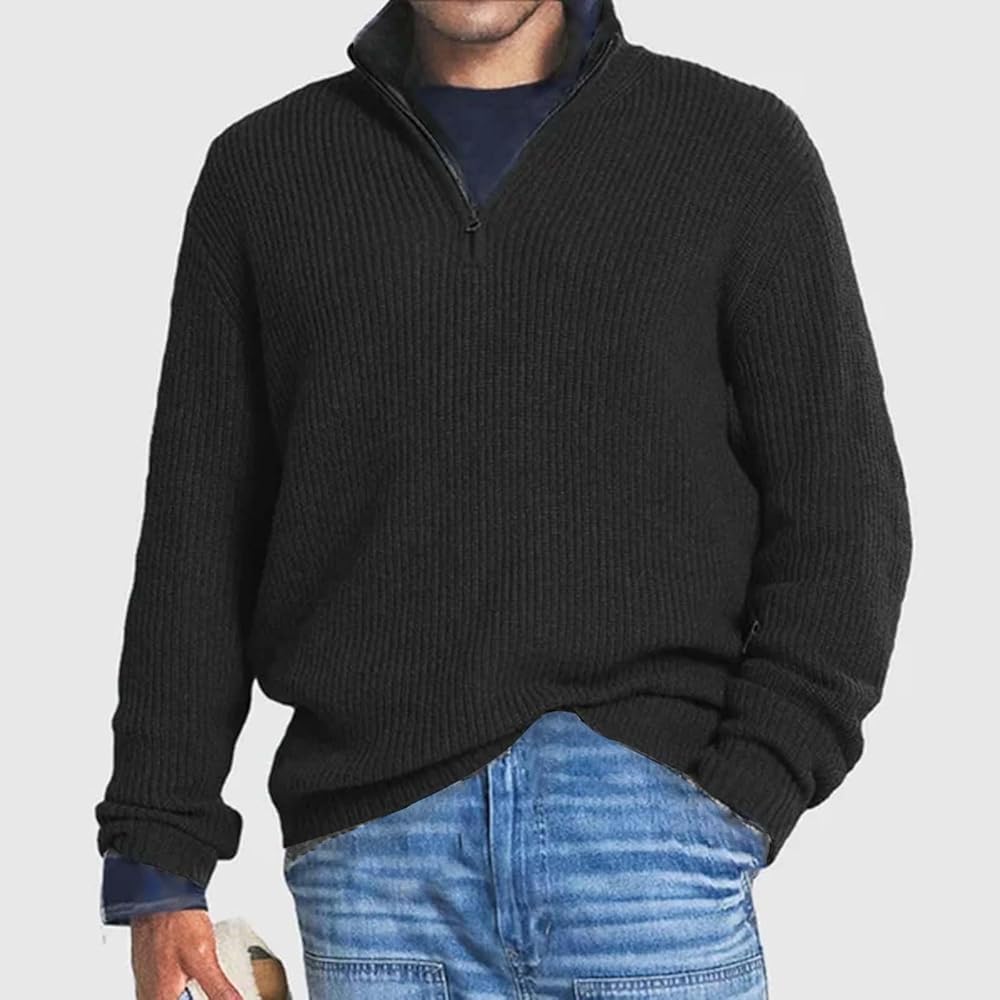 Amazon.com: ZYXTIM Men's Baggy Quarter Zip Sweater Pullover Long