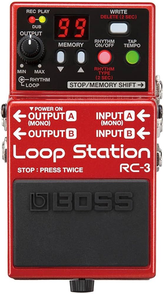 Amazon.com: BOSS RC-3 Loop Station Pedal, red : Musical Instruments