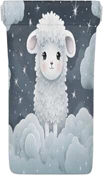 GzLeyigou Glasses Case Cartoon Lamb Sunglasses Case Pouch Double