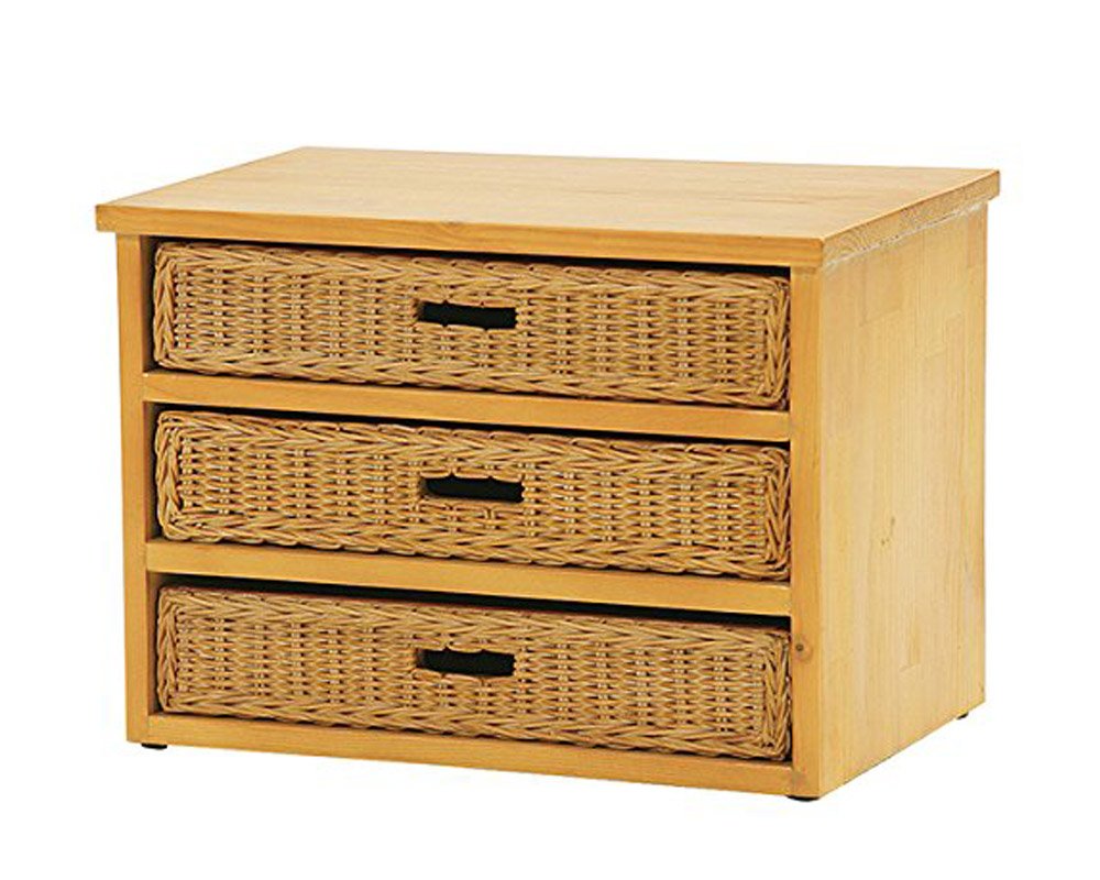 あと1000円値引き☆昭和レトロ アンティーク ラタンの両引き出し付き