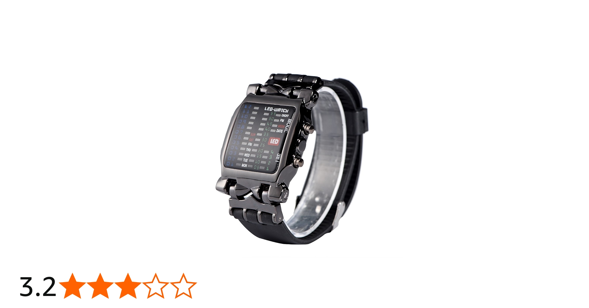 Amazon.co.jp: バイナリ腕時計 LEDウォッチ メンズ レディース 日付