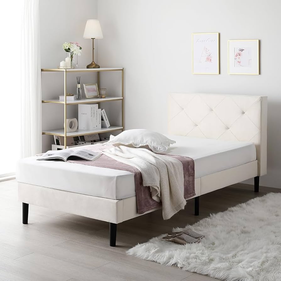 Amazon｜RASIK ベッド シングル ベッドフレームのみ アイボリー