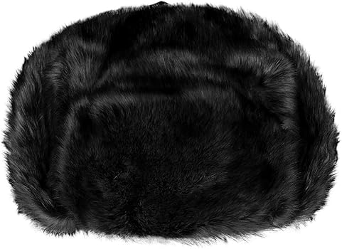SIQITECHNO Men Winter Trapper Russian Trooper Hat Faux Fur Ushanka
