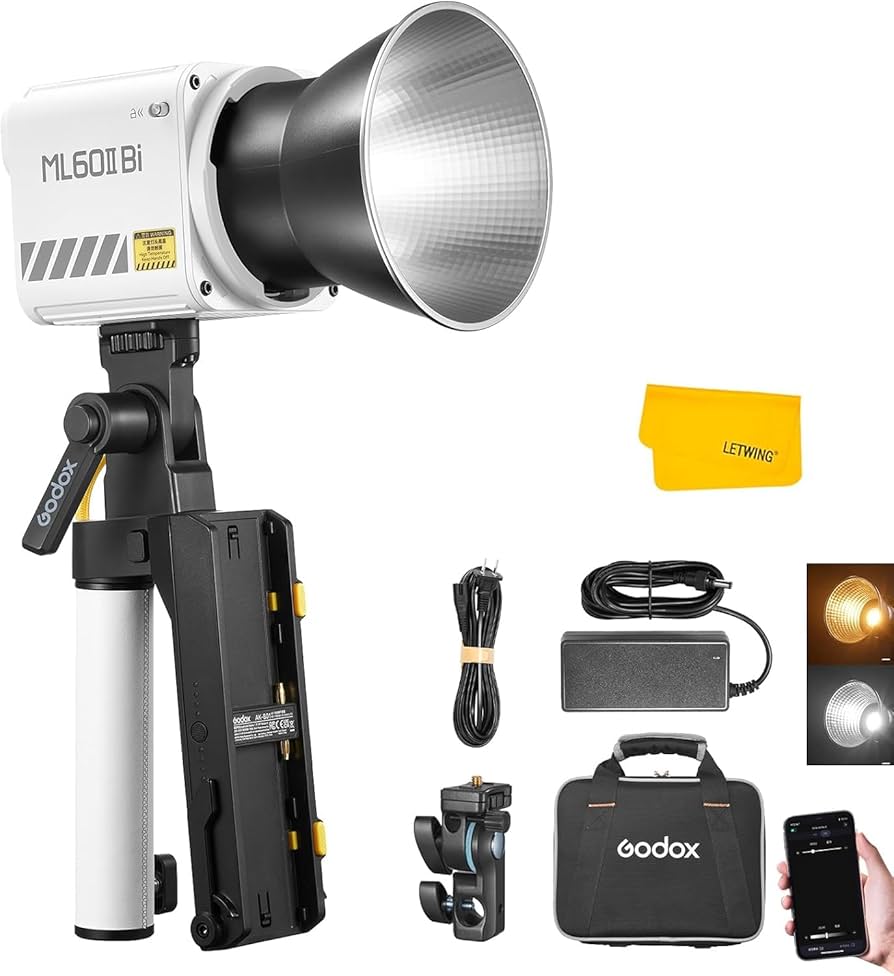 Amazon.com : Godox ML60IIBi Bi-Color LED Video Light,70W Portable