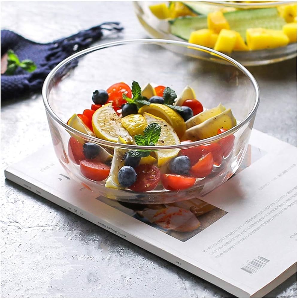 Amazon.co.jp: シリアルボウルスープボウルサラダボウル透明なガラス