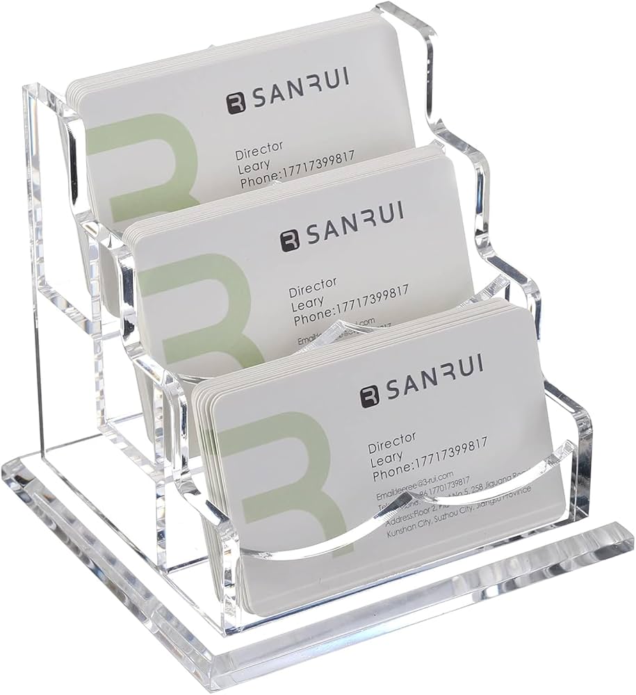 Amazon.co.jp: jwyndsq(おと) 名刺ケース 3段タイプ アクリル 名刺