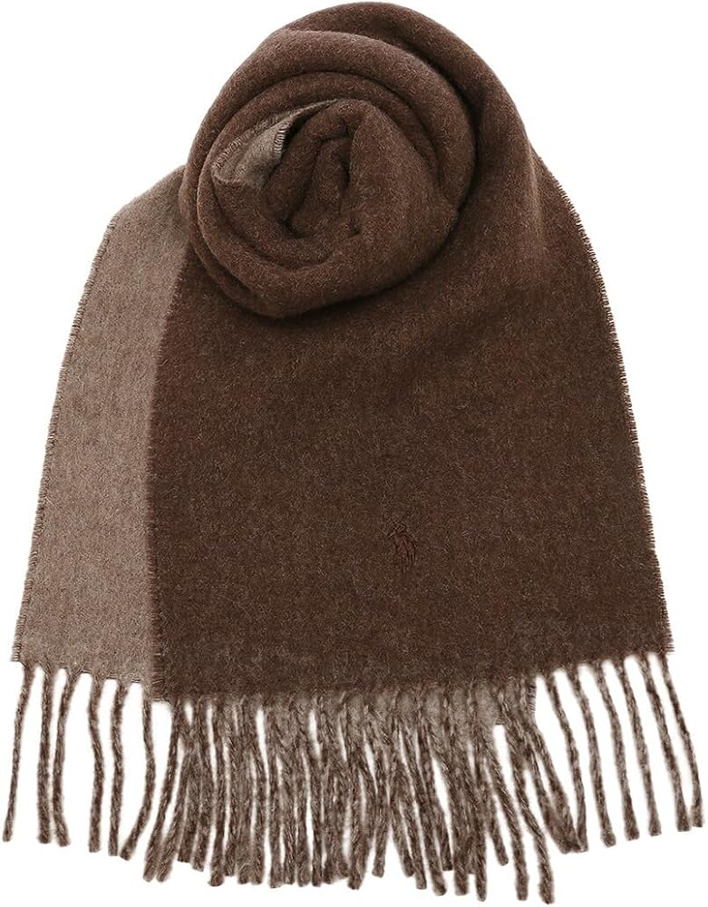 Amazon | [ポロラルフローレン]マフラー リバーシブル ベージュ