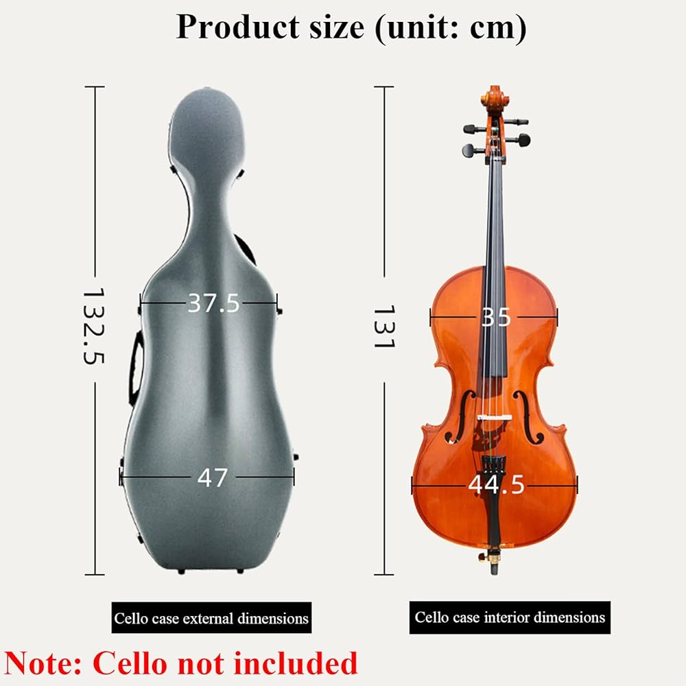 Amazon.co.jp: SHOUCAN チェロケース 4/4 フルサイズ カーボン