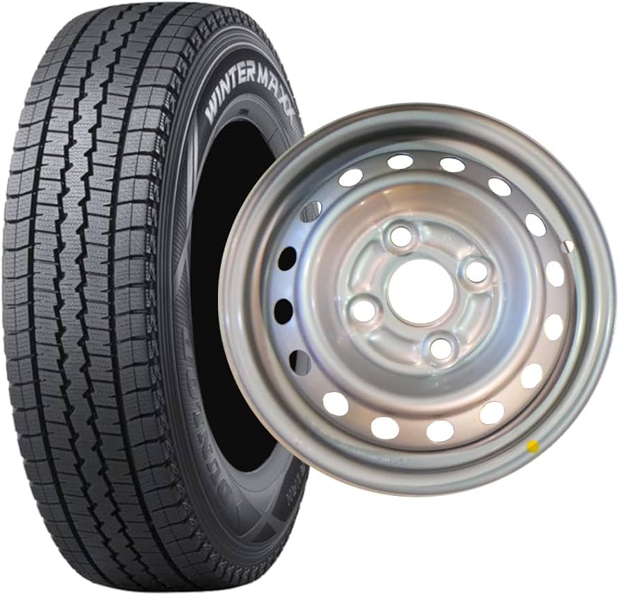 Amazon | 12インチ 4本セット スタッドレスタイヤ＆スズキ純正スチール