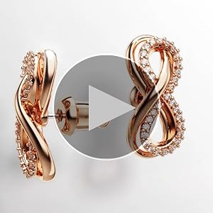 Amazon.com: Swarovski Hyperbola Stud Earrings, Infinity Symbol