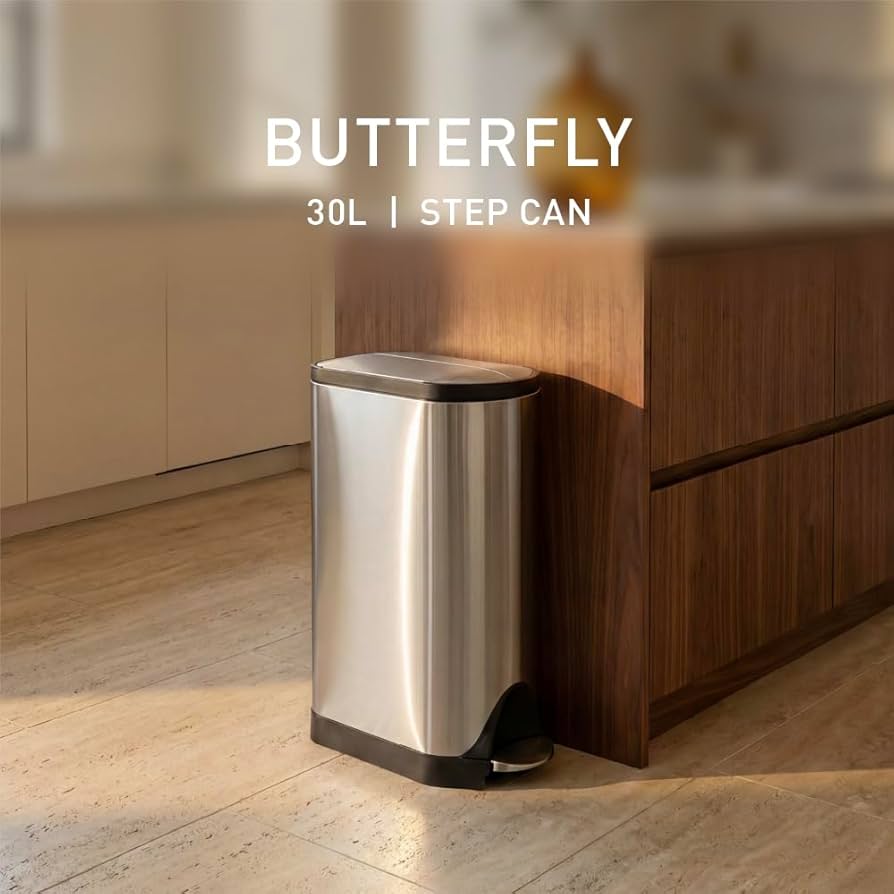 Amazon｜シンプルヒューマン ゴミ箱 30リットル バタフライ ステップ