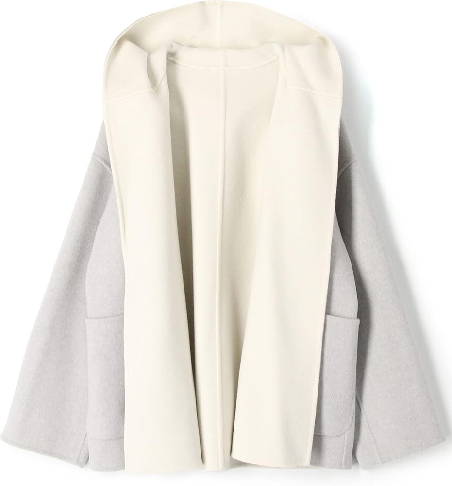 Amazon | [ギャルリー ヴィー] ウールダブルフェイス フーデッド