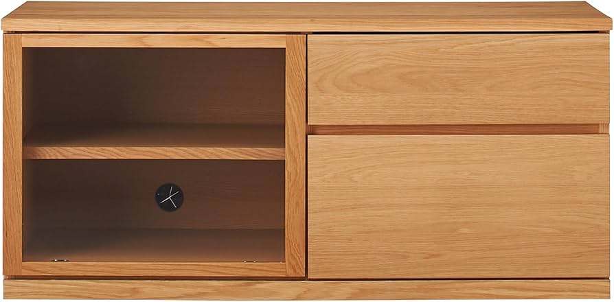 Amazon.co.jp: 無印良品 木製AVラック 幅110×奥行44×高さ50.5cm オーク