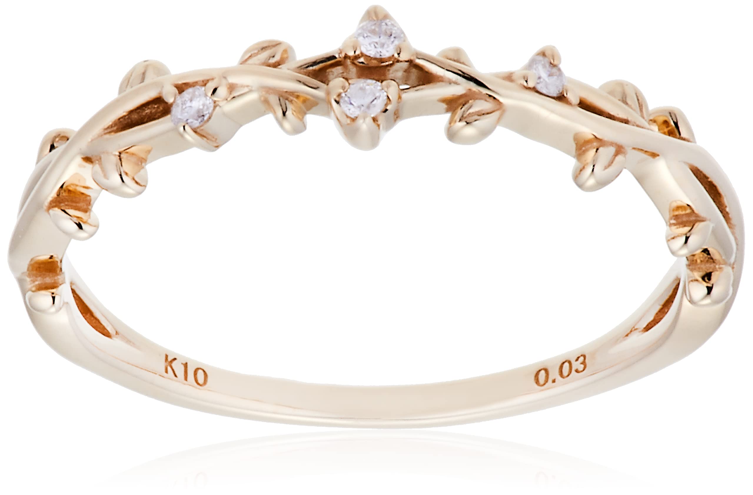 Amazon | [ステラ.ジェイ] ダイヤモンド リーフモチーフ リング 9号