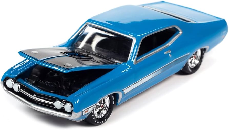 Amazon.com: 1971 Torino Cobra Grabber Blue with Stripes MCACN