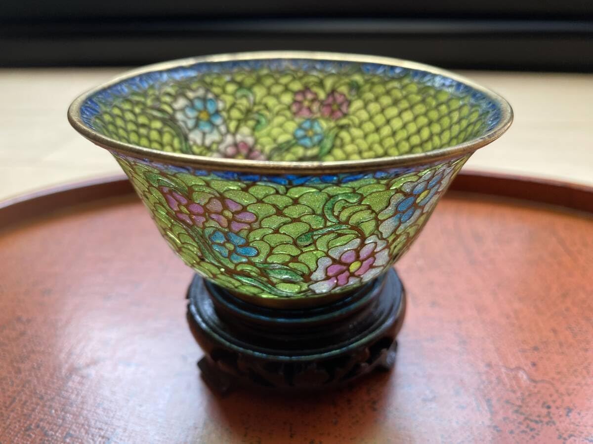 Amazon.co.jp: 中国伝統工芸 透胎七宝 省胎七宝 ガラス七宝透かし