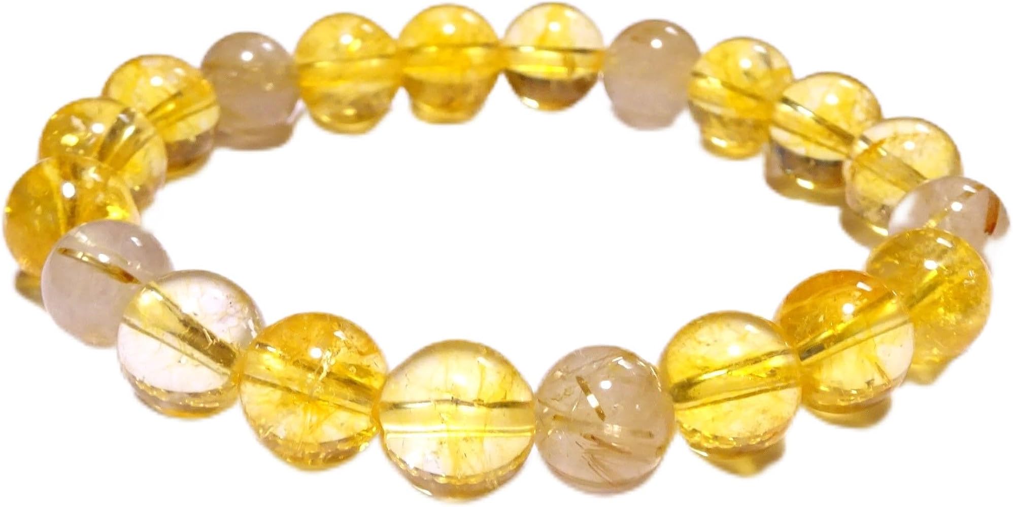 Amazon | 叶石【 最強の金運石 ゴールドルチルクォーツを、あなたの腕