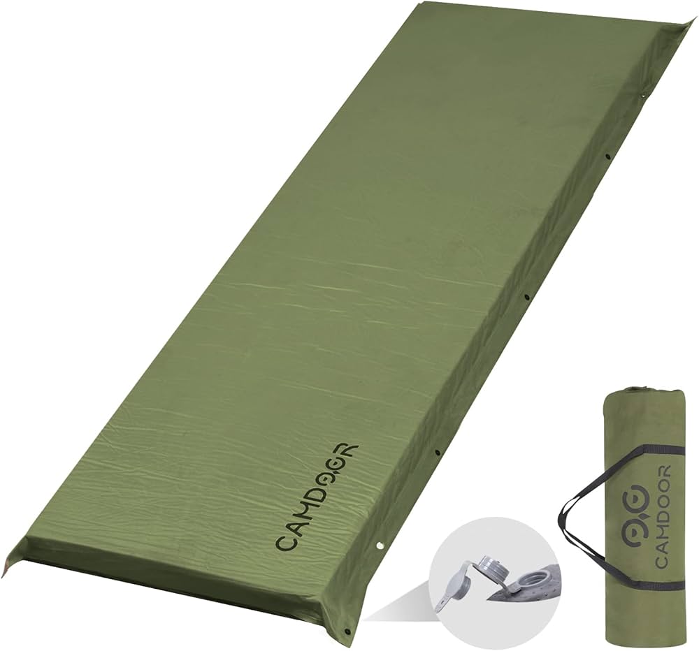 Amazon.co.jp: CAMDOOR キャンプ マット エアーマット 厚手 10cm【30秒