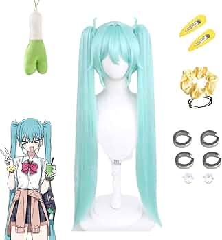 Amazon.co.jp: HIWOWO 初音ミク コスプレウィッグ 髪飾り ヘアピン