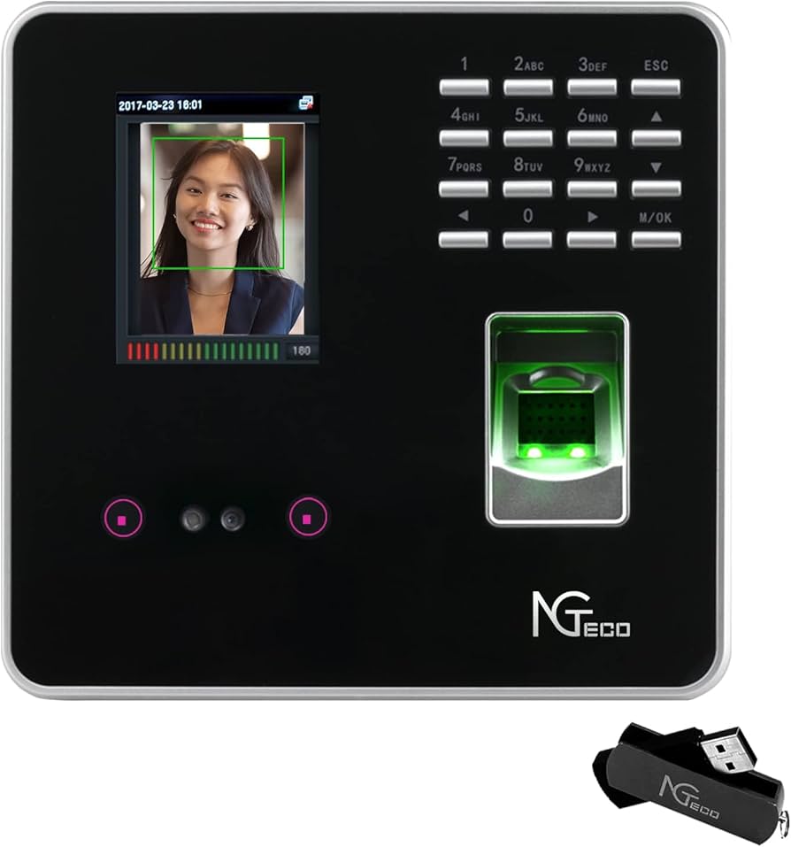 Amazon.co.jp: NGTeco タイムレコーダー 顔認証 指紋認証 自動集計 USB