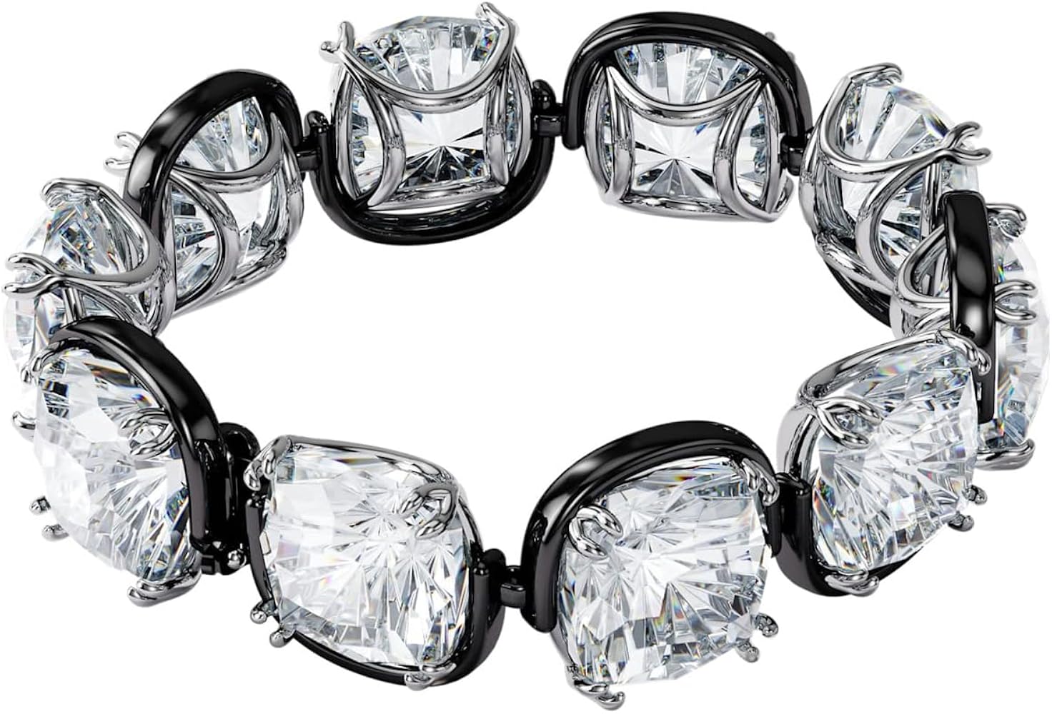 Amazon.com: Swarovski Harmonia Soft Bracelet, Large Clear Cushion