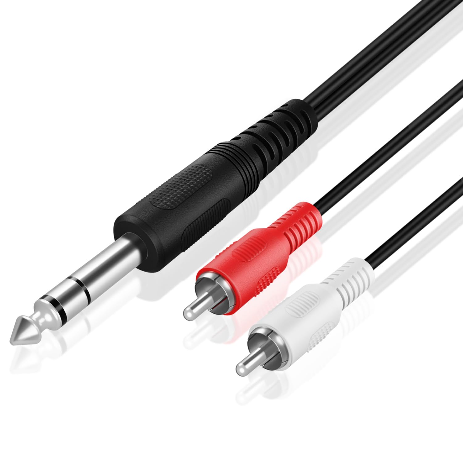 Amazon.com: TNP Premium 1/4 Inch (6.35mm) TRS to Dual RCA Cable 3