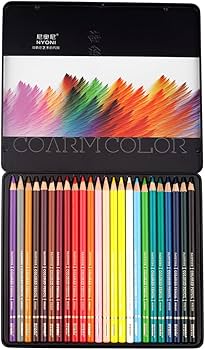 Amazon | Nyoni 油性色鉛筆 24本セット（プロアーティスト、ビギナー用