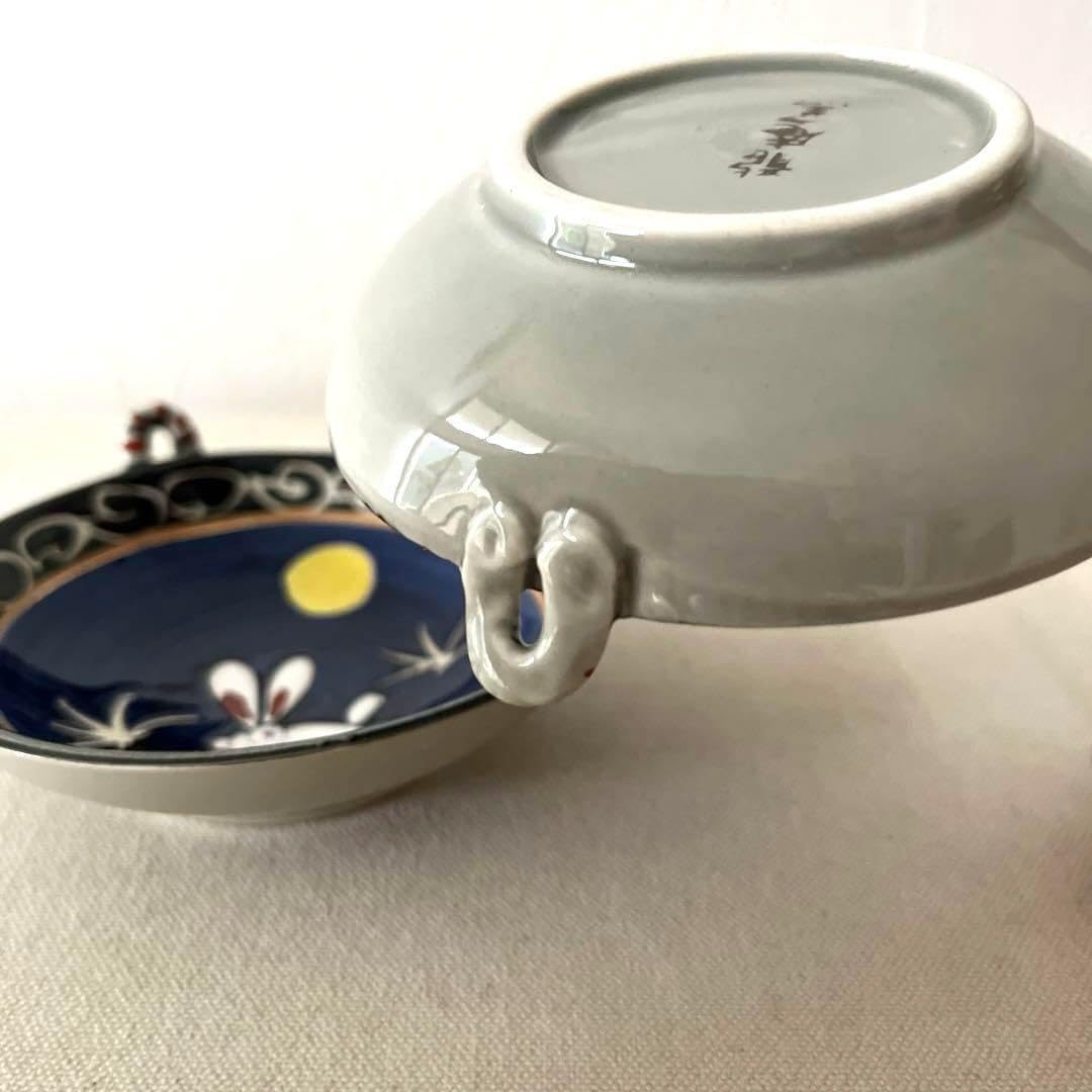 TA 和食器 楽山窯清水日呂志作 焼〆長皿 十客 共布共箱 MR9365B TA 和