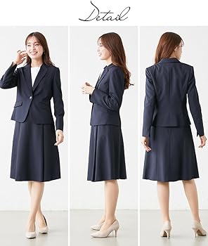Amazon | [ニッセン] 【レディーススーツ】タックフレアスカートスーツ
