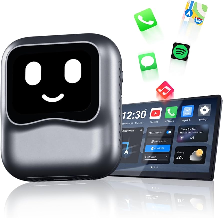 Amazon.com: OTTOCAST Wireless CarPlay AI Box Nano, Android 13, 8GB