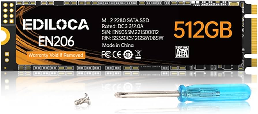 Amazon.com: Ediloca EN206 512GB 3D NAND TLC M.2 SSD, M.2 2280 SATA