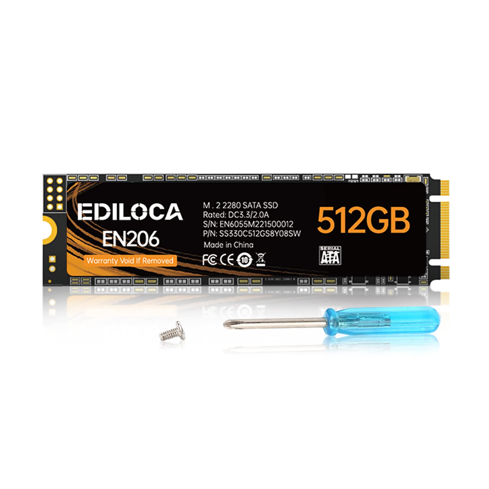 Amazon.com: Ediloca EN206 512GB 3D NAND TLC M.2 SSD, M.2 2280 SATA