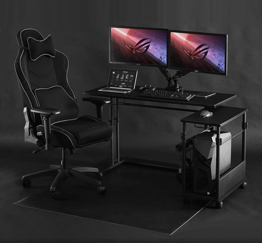 Amazon | ゲーミングデスク 昇降式 PCデスク (幅 120 × 奥行 55 高さ