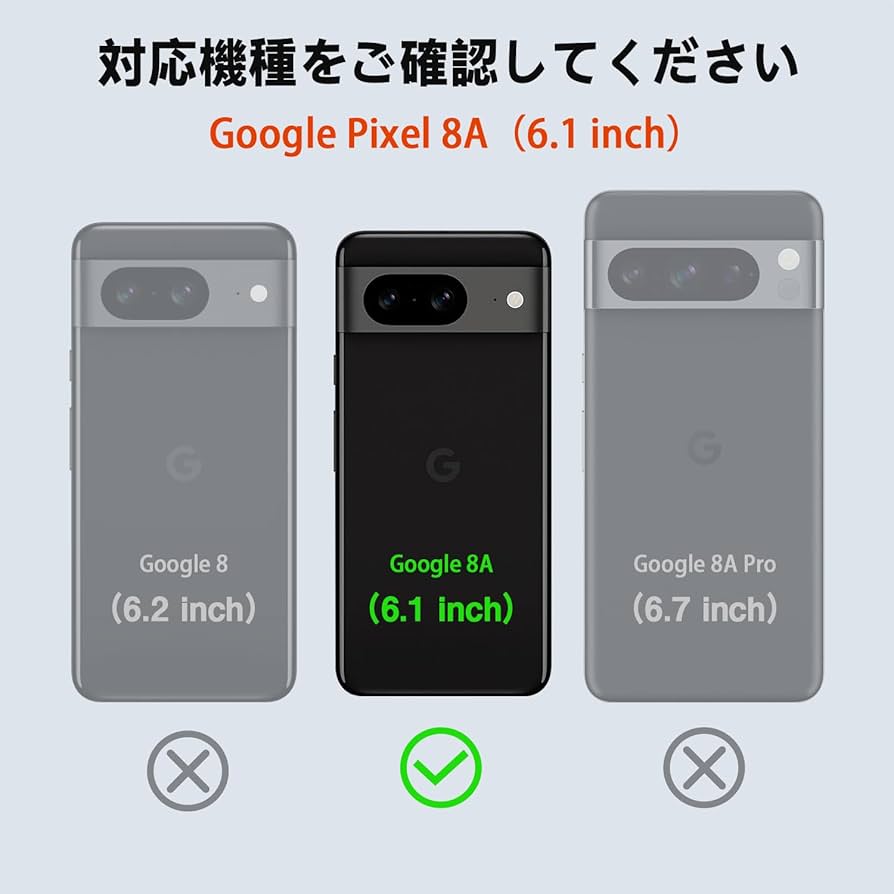 Amazon.co.jp: Google Pixel 8A ケース ブラック 耐衝撃 落下防止 指紋
