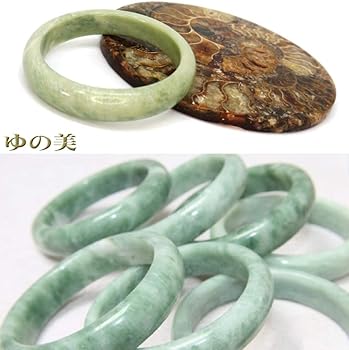 Amazon | [ゆの美] 翡翠 バングル 天然石 くり抜き ブレスレット