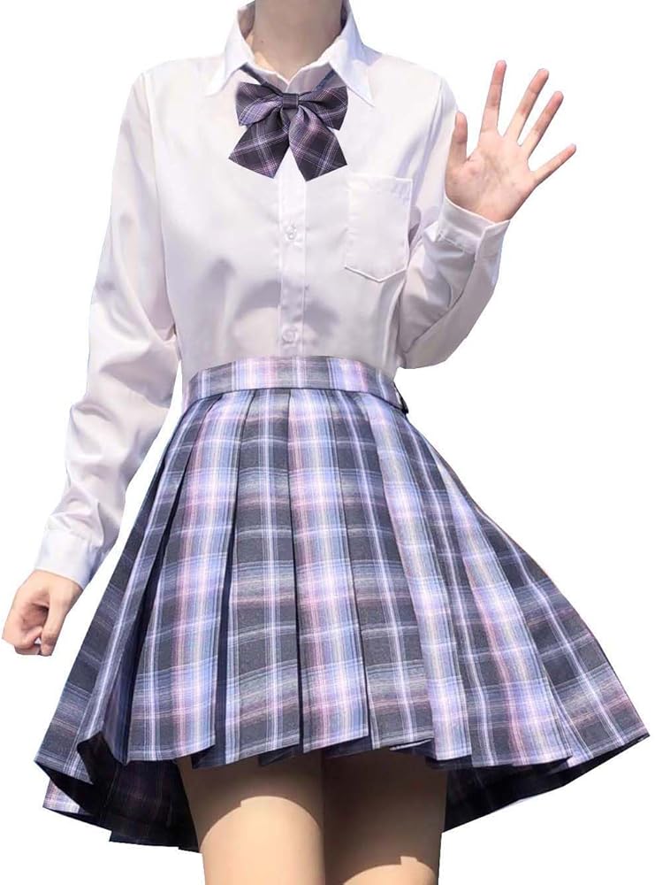 Amazon.co.jp: [SHALYPOLY] 制服セット スカート 制服リボン 制服