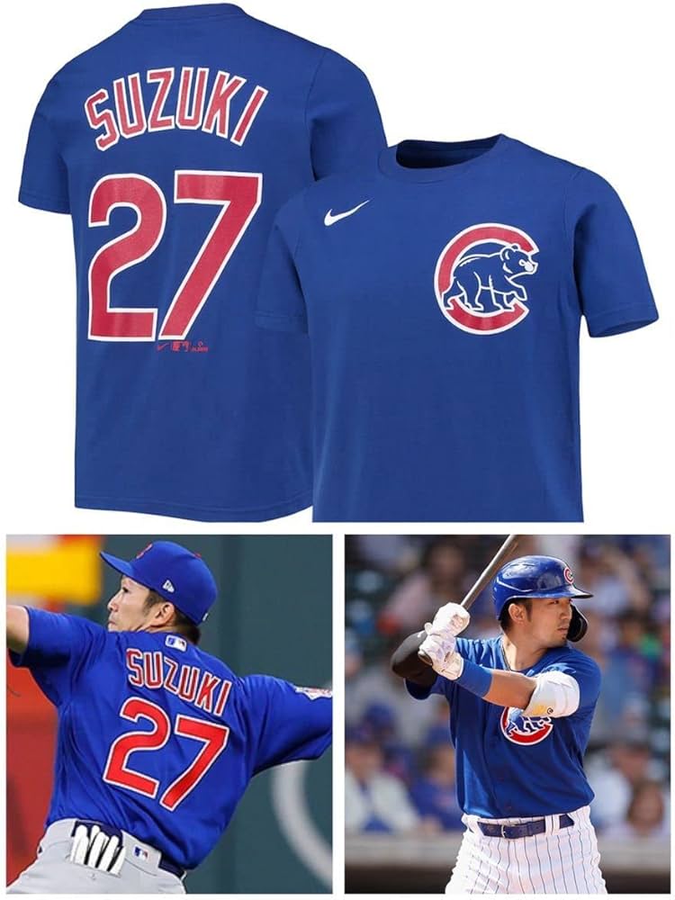 Amazon.co.jp: MLBシカゴ・カブス半袖Tシャツ鈴木誠也ナイキ背番号27