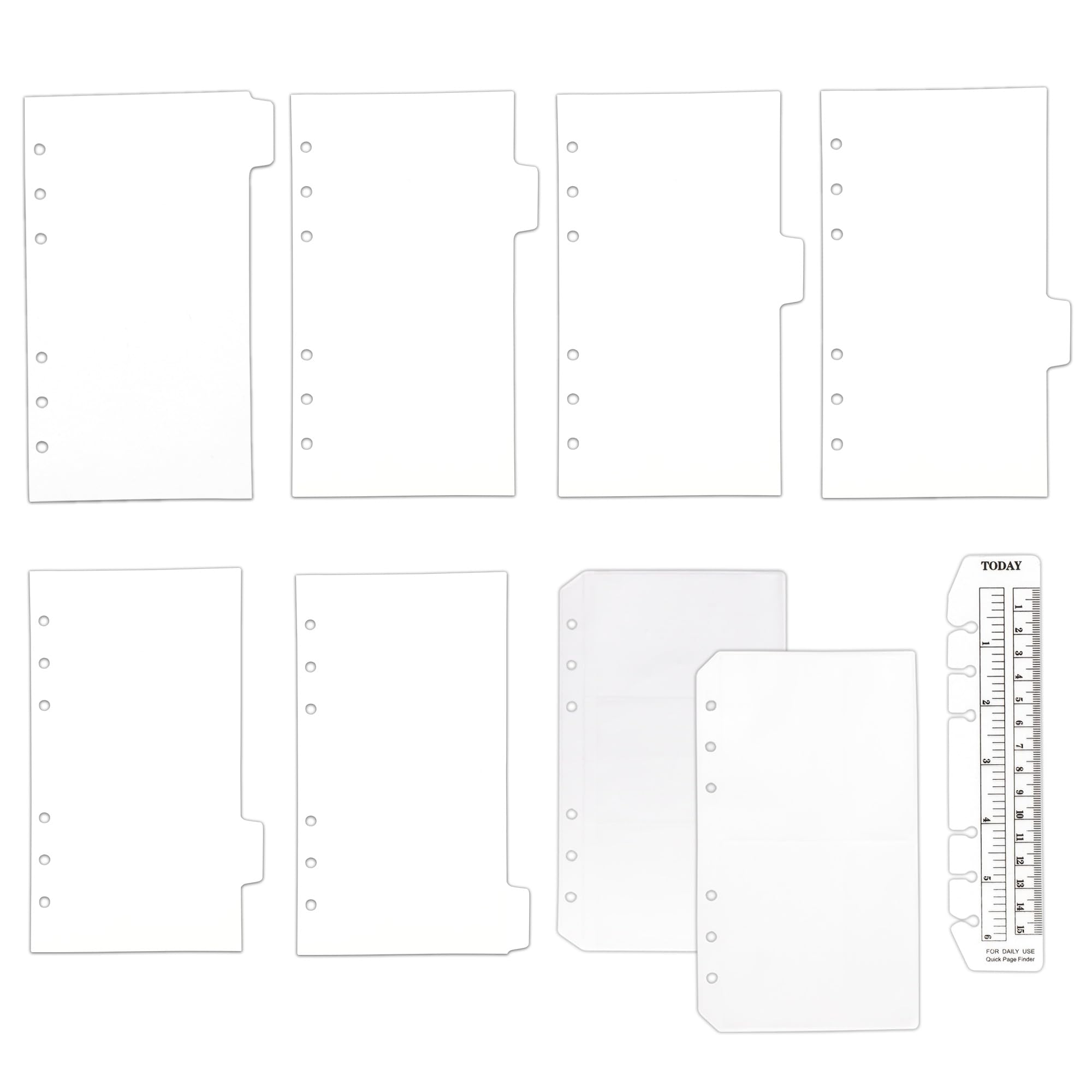 Amazon.co.jp: TSUKURIRO 半透明 プラスチック インデックス 6穴